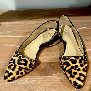 Franco Sarto Animal Print Slingbacks, worn twice.